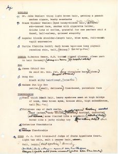 Checklist of Characteristics, page 2
