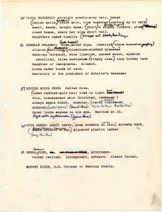 Checklist of Characteristics, page 3